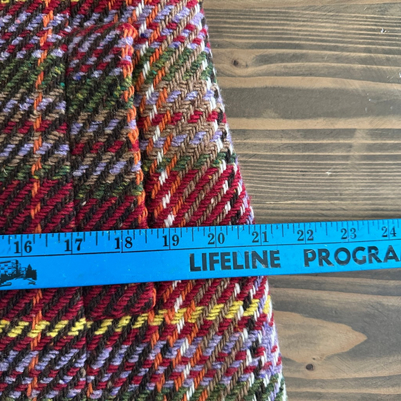 Tribal Plaid Women’s Wool Blend Single Breasted Coat Red/Green Bulgaria Made- 8 - Picture 9 of 10